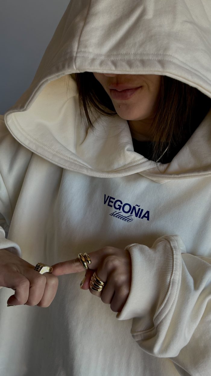COOLORS HOODIE VAINILLA CREAM BLUE - Imagen 3